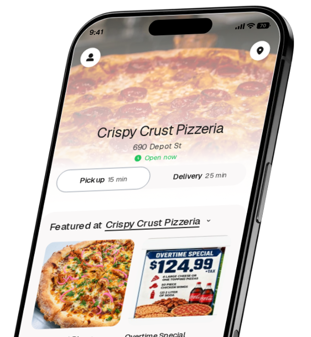 Crispy Crust Pizzeria app preview